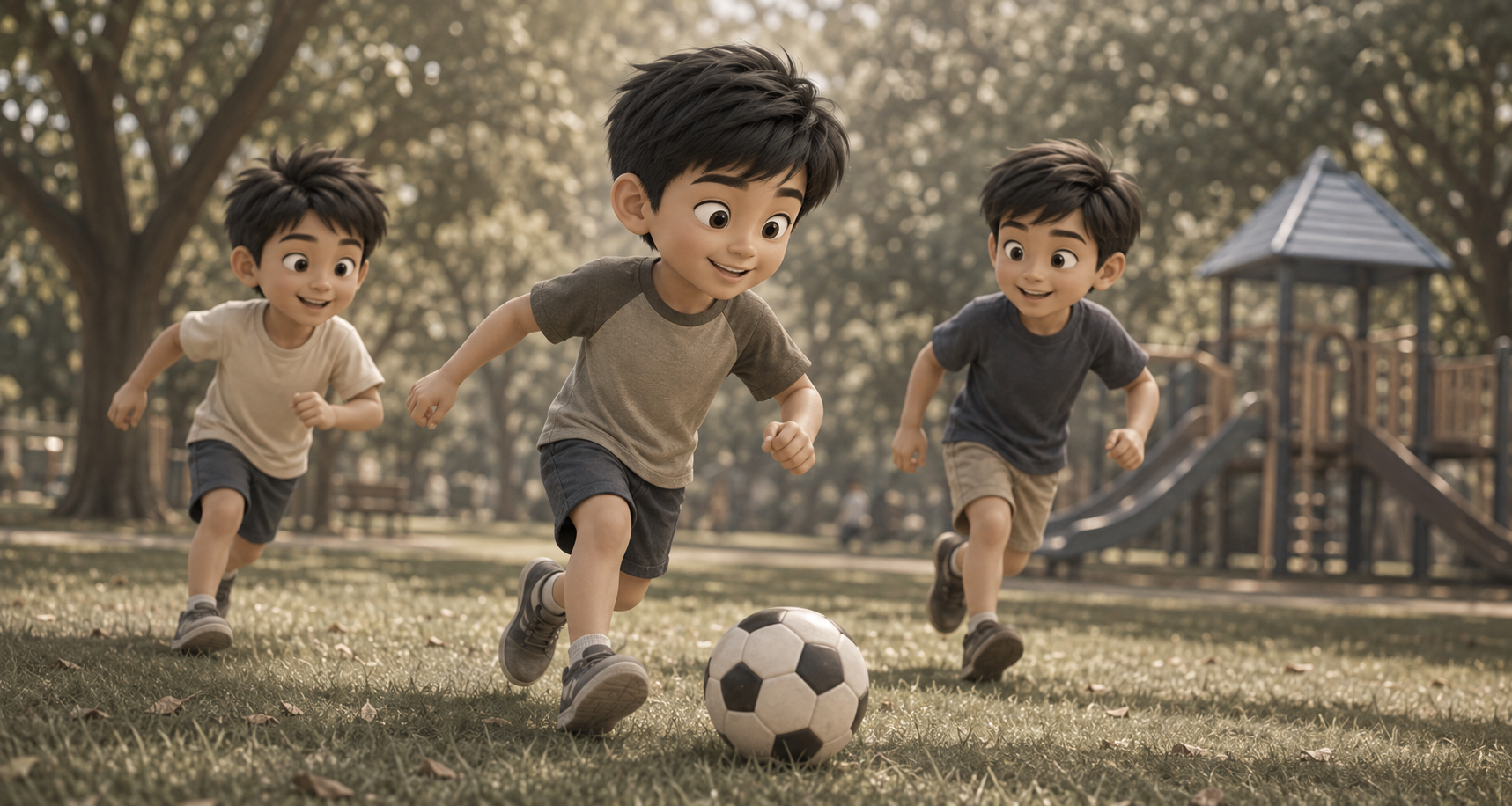Children playing outdoors